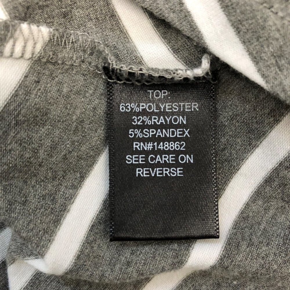 Torrid Women's Size 2X Wrap Dress Striped Surplice Dress Heather Gray Faux Wrap - Picture 8 of 9